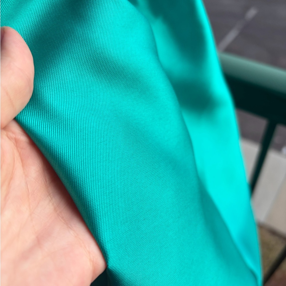 🆕✨ Adrianna Papell Emerald Fit&Flare Satin Midi Cocktail Dress Size 2,12 Gown - Picture 10 of 17